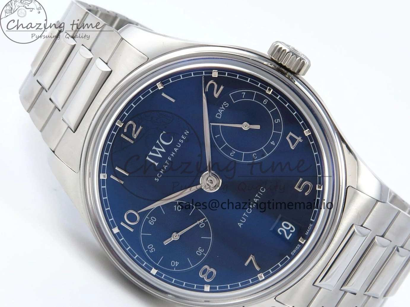 MIROTIME 0402 Portugieser Auto IWC0562E APSF 1:1 Best Edition Blue Dial on SS Bracelet A Timeless 6997